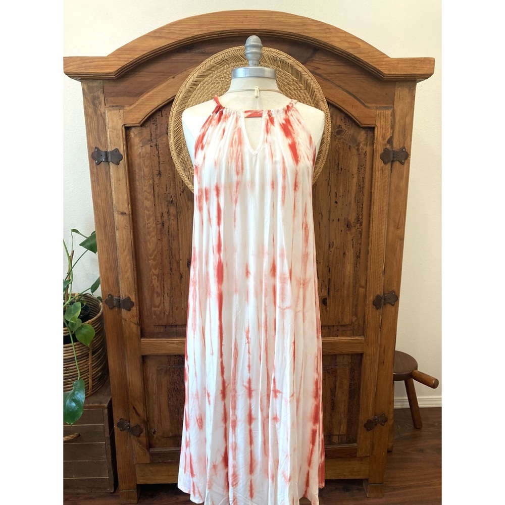 Boho tie dye maxi dress